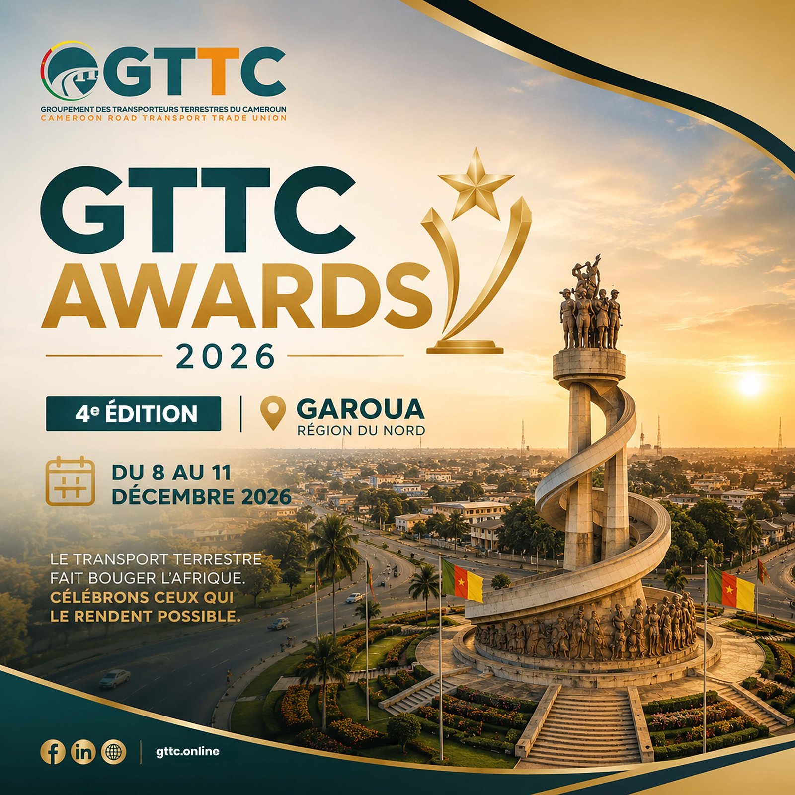 GTTC Awards 2026 : Garoua accueillera la 4ᵉ édition du grand rendez-vous du transport terrestre