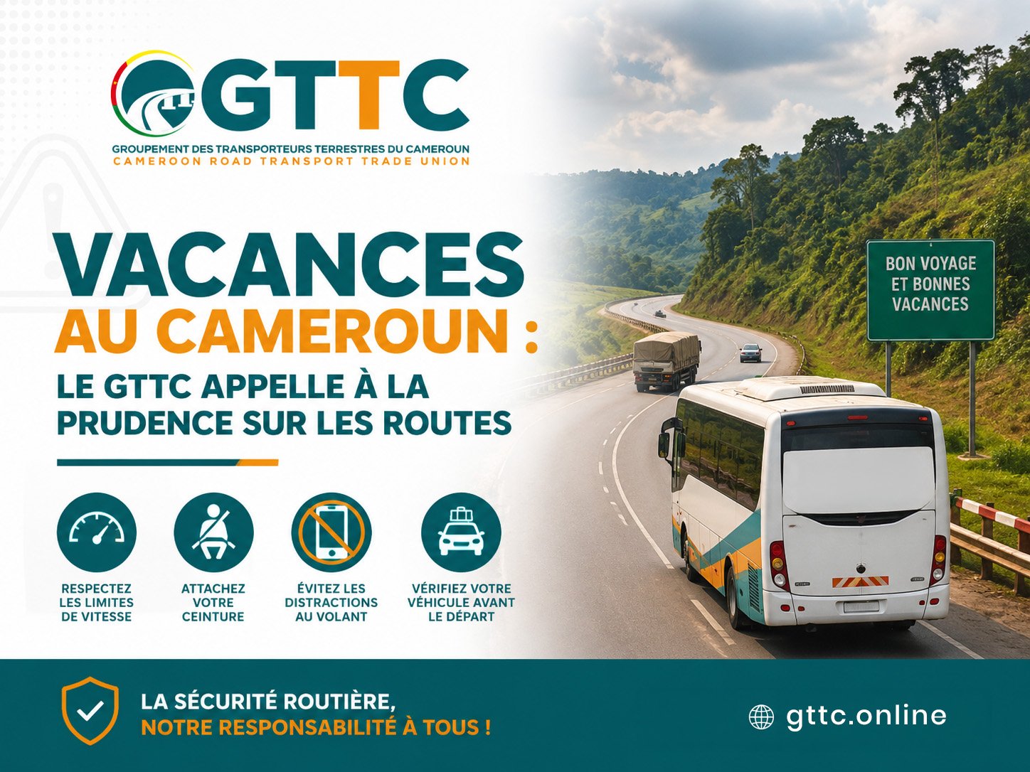 Vacances au Cameroun : le GTTC appelle à la prudence sur les routes